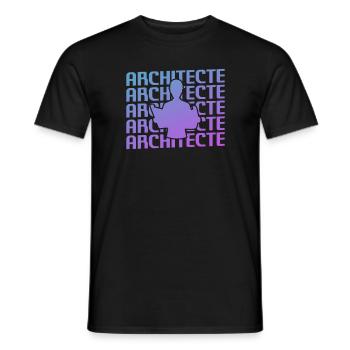 Retro Architecte Architecture Architectural - Männer T-Shirt - Schwarz - Vorne - AI Model Male 178 light (178cm)
