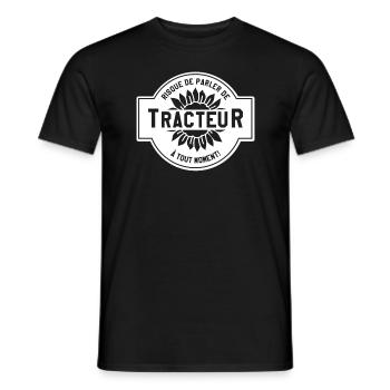 Risque De Parler De Tracteurs A Tout Moment - Männer T-Shirt - Schwarz - Vorne - AI Model Male 178 light (178cm)
