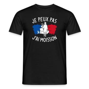 Je Peux Pas J'ai Moisson Agriculteur Agricole - T-shirt homme - noir - Devant - AI Model Male 178 light (178cm)