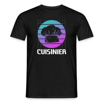 Retro Cuisinier Chef Cuisine - T-shirt homme - noir - Devant - AI Model Male 178 light (178cm)