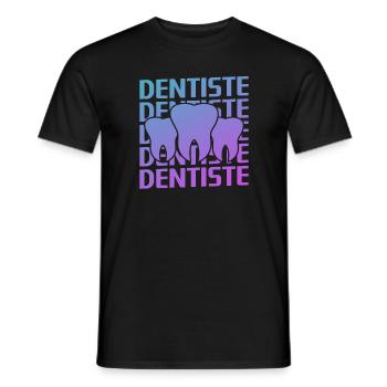 Retro Dentiste Dentisterie - T-shirt homme - noir - Devant - AI Model Male 178 light (178cm)