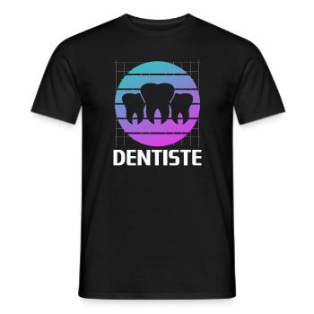 Retro Dentiste Dentisterie - T-shirt homme - noir - Devant - AI Model Male 178 light (178cm)