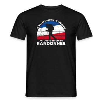 J'ai Juste Besoin De Randonnee - T-shirt homme - noir - Devant - AI Model Male 178 light (178cm)