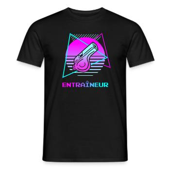 Retro Entraîneur Coach Coaching - T-shirt homme - noir - Devant - AI Model Male 178 light (178cm)