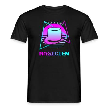 Retro Magicien Magique Magie - T-shirt homme - noir - Devant - AI Model Male 178 light (178cm)