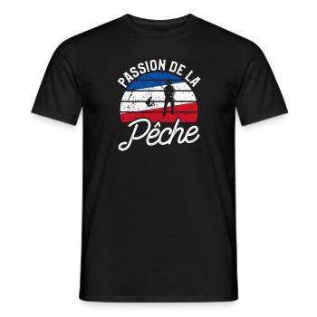 Passion De La Pêche Pêcheur - T-shirt homme - noir - Devant - AI Model Male 178 light (178cm)