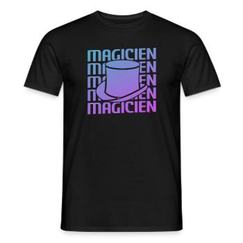 Retro Magicien Magique Magie - T-shirt homme - noir - Devant - AI Model Male 178 light (178cm)