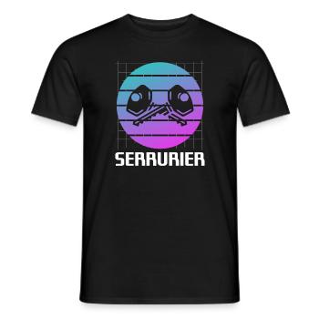 Retro Serrurier Serrurerie - T-shirt homme - noir - Devant - AI Model Male 178 light (178cm)