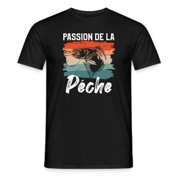 Passion De La Pêche Pêcheur - T-shirt homme - noir - Devant - AI Model Male 178 light (178cm)
