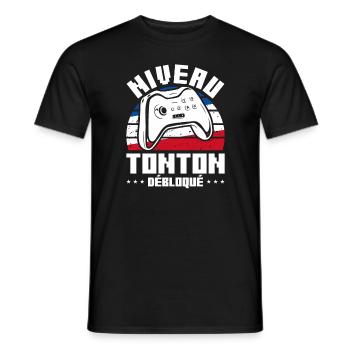 Niveau Tonton Débloqué Oncle Annonce De Grossesse - T-shirt homme - noir - Devant - AI Model Male 178 light (178cm)