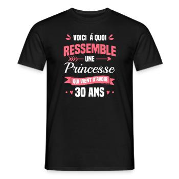 Voici À Quoi Ressemble Une Princesse Qui Vient - T-shirt homme - noir - Devant - AI Model Male 178 light (178cm)