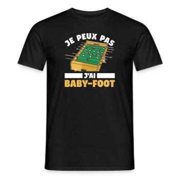 Je Peux Pas J'ai Baby-Foot - T-shirt homme - noir - Devant - AI Model Male 178 light (178cm)