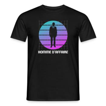 Retro Homme D'Affaire Chef d'entreprise - T-shirt homme - noir - Devant - AI Model Male 178 light (178cm)