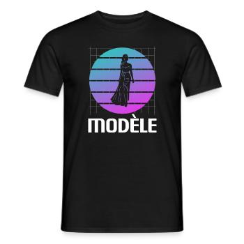 Retro Modèle Modélisation Modélisme - T-shirt homme - noir - Devant - AI Model Male 178 light (178cm)