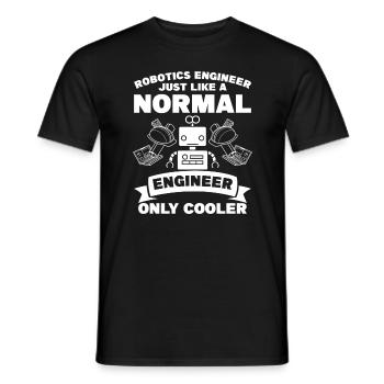 Robotik-Ingenieur wie ein normaler Ingenieur - Männer T-Shirt - Schwarz - Vorne - AI Model Male 178 light (178cm)