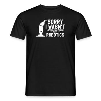 Désolé de ne pas avoir écouté auquel je pensais - T-shirt homme - noir - Devant - AI Model Male 178 light (178cm)