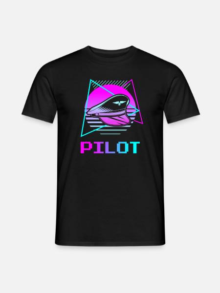 Retro Pilot Aviation Pilots - Men's T-Shirt - black