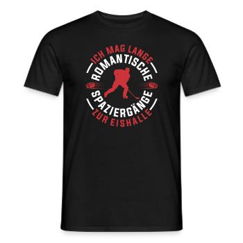 Ich Mag Romantische Spaziergänge Zur Eishalle - Männer T-Shirt - Schwarz - Vorne - AI Model Male 178 light (178cm)