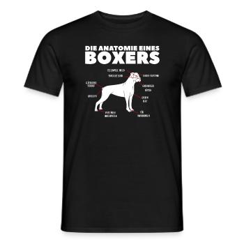 Die Anatomie Eines Boxers Hundebesitzer Deutscher - Männer T-Shirt - Schwarz - Vorne - AI Model Male 178 light (178cm)