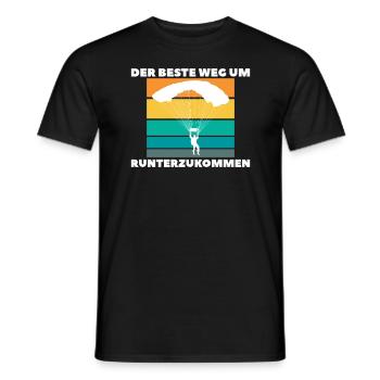 Der Beste Weg Um Runter Zu Kommen - Männer T-Shirt - Schwarz - Vorne - AI Model Male 178 light (178cm)