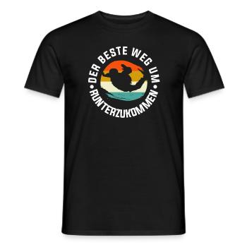 Der Beste Weg Um Runter Zu Kommen - Männer T-Shirt - Schwarz - Vorne - AI Model Male 178 light (178cm)
