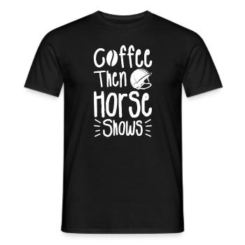 Café puis spectacles à cheval Équitation - T-shirt homme - noir - Devant - AI Model Male 178 light (178cm)