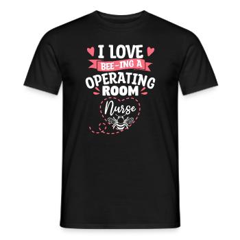 Ich liebe Bienen Eine OP-Krankenschwester ODER Krankenschwestern - Männer T-Shirt - Schwarz - Vorne - AI Model Male 178 light (178cm)