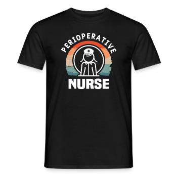 Perioperative Krankenschwester OP-Krankenschwestern ODER - Männer T-Shirt - Schwarz - Vorne - AI Model Male 178 light (178cm)