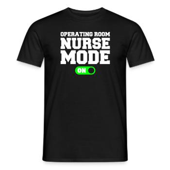 OP-Krankenschwester-Modus auf OP-Krankenschwestern RN - Männer T-Shirt - Schwarz - Vorne - AI Model Male 178 light (178cm)