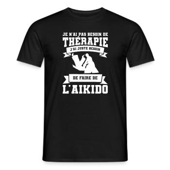 J'ai Juste Besoin De Faire De L'Aikido Aikidoka - T-shirt homme - noir - Devant - AI Model Male 178 light (178cm)