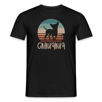 Vintage Retro Chihuahua Chihuahuas Dog Lover - Men's T-Shirt - black - Front - AI Model Male 178 light (178cm)