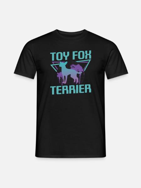 Retro-Spielzeug-Foxterrier-Hundeliebhaber - Männer T-Shirt - Schwarz