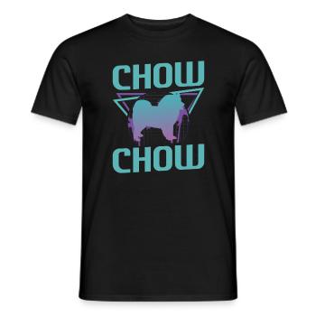 Retro Chow Chow Hundeliebhaber - Männer T-Shirt - Schwarz - Vorne - AI Model Male 178 light (178cm)