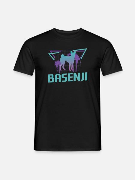 Retro Basenji Dog Lover - Men's T-Shirt - black