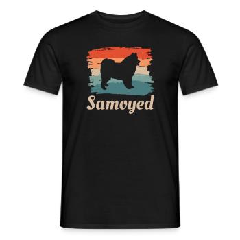 Vintage Retro Samojed Hundeliebhaber - Männer T-Shirt - Schwarz - Vorne - AI Model Male 178 light (178cm)