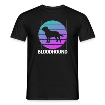 Retro Bluthund-Bluthund-Hundeliebhaber - Männer T-Shirt - Schwarz - Vorne - AI Model Male 178 light (178cm)