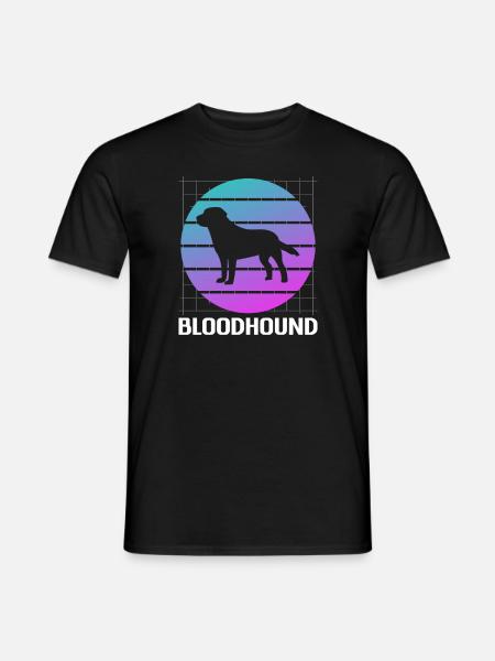 Retro Bluthund-Bluthund-Hundeliebhaber - Männer T-Shirt - Schwarz