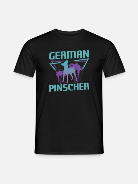 Retro German Pinscher Dog Lover - Men's T-Shirt - black
