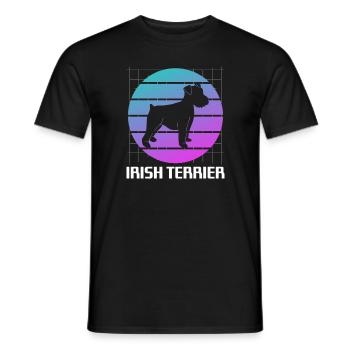 Rétro Irish Terrier Dog Lover - T-shirt homme - noir - Devant - AI Model Male 178 light (178cm)