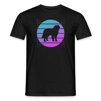 Retro Bernhardiner Hundeliebhaber - Männer T-Shirt - Schwarz - Vorne - AI Model Male 178 light (178cm)
