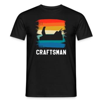 Rétro Vintage Classique Artisan Artisanat - T-shirt homme - noir - Devant - AI Model Male 178 light (178cm)