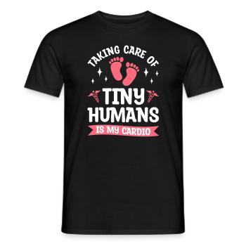 Taking Care Of Tiny Humans Is My Cardio NICU Nurse - Men's T-Shirt - black - Front - AI Model Male 178 light (178cm)