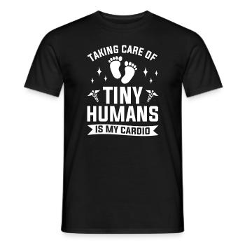 Taking Care Of Tiny Humans Is My Cardio NICU Nurse - Men's T-Shirt - black - Front - AI Model Male 178 light (178cm)
