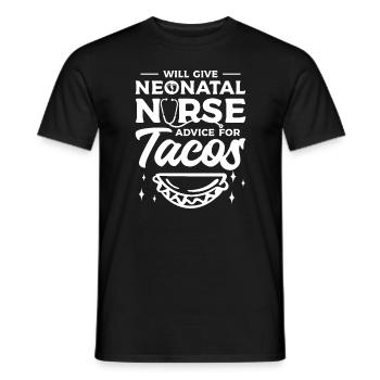 Wird Neugeborenenkrankenschwester Ratschläge für Tacos NICU geben - Männer T-Shirt - Schwarz - Vorne - AI Model Male 178 light (178cm)