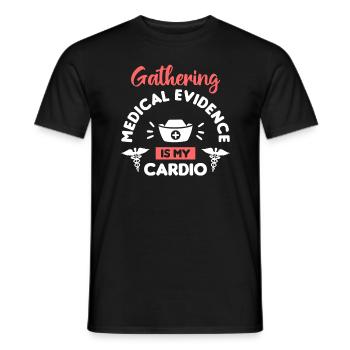 La collecte de preuves médicales est mon cardio-légal - T-shirt homme - noir - Devant - AI Model Male 178 light (178cm)