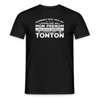 Mais Les Plus Importants M'Appellent Tonton - Männer T-Shirt - Schwarz - Vorne - AI Model Male 178 light (178cm)
