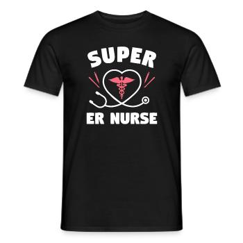 Super ER Krankenschwester Notaufnahme Krankenschwestern RN - Männer T-Shirt - Schwarz - Vorne - AI Model Male 178 light (178cm)