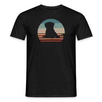 Vintage Retro Pekingese Dog Lover - Men's T-Shirt - black - Front - AI Model Male 178 light (178cm)
