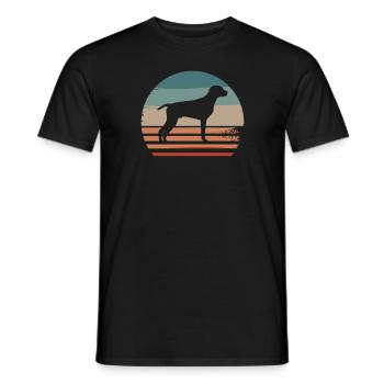 Vintage Retro Pointer Hund GSP Liebhaber - Männer T-Shirt - Schwarz - Vorne - AI Model Male 178 light (178cm)
