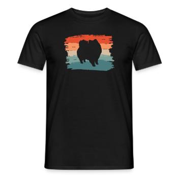 Vintage Retro Pommern Hundeliebhaber - Männer T-Shirt - Schwarz - Vorne - AI Model Male 178 light (178cm)
